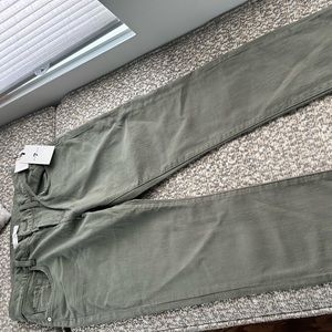 Straight leg olive green 7 for mankind jeans nwt